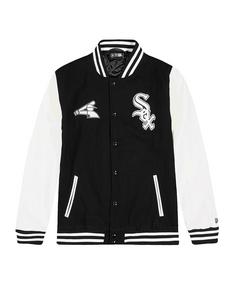 New Era Chicago White Sox Varsity Jacke Sweatjacke Herren schwarzweiss