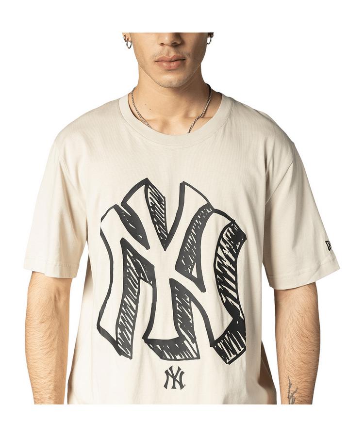 New Era New Era New York Yankees T-Shirt Beige T-Shirt Herren - beige - 0 | SportScheck
