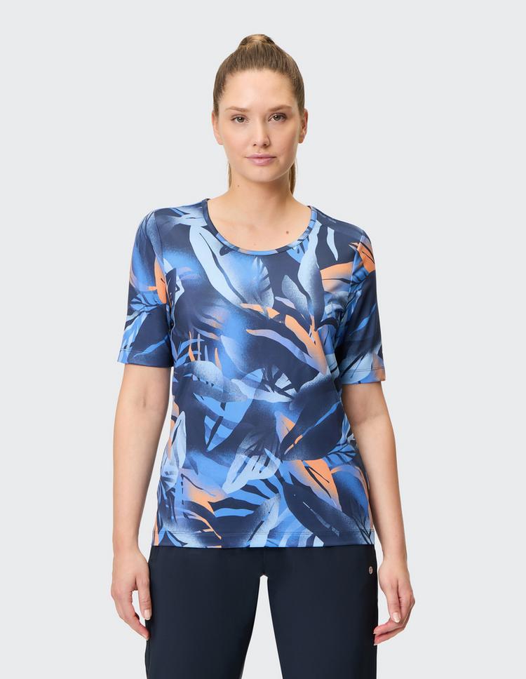 JOY sportswear JOY sportswear VERENA T-Shirt Damen - blue leaf print - 0 | SportScheck