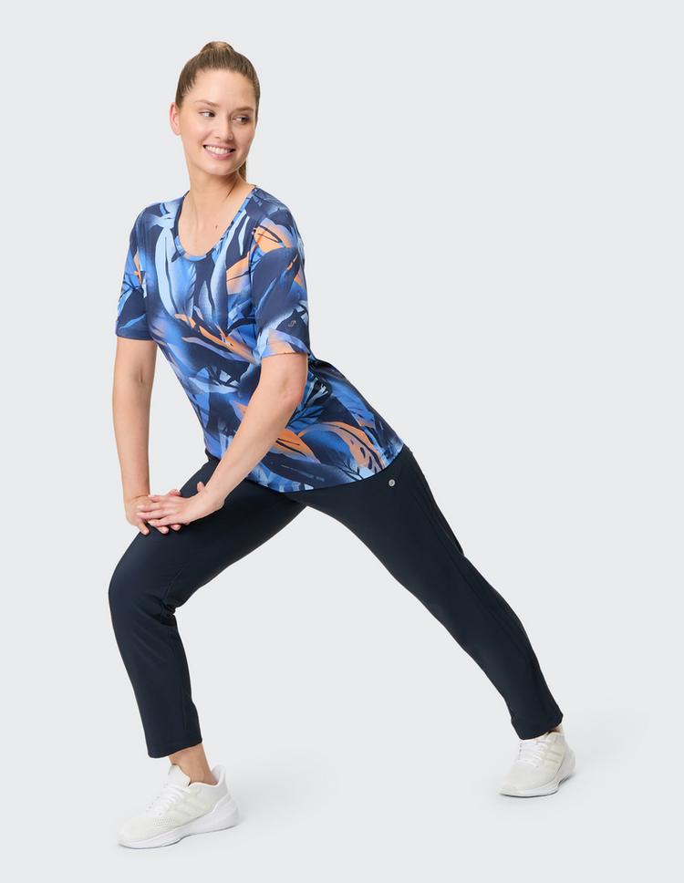 JOY sportswear JOY sportswear VERENA T-Shirt Damen - blue leaf print - 0 | SportScheck