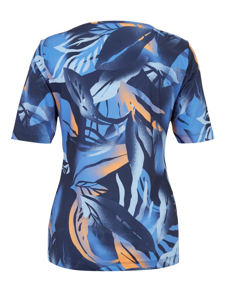 JOY sportswear JOY sportswear VERENA T-Shirt Damen - blue leaf print - 1 | SportScheck