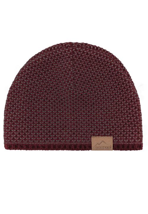 Rückansicht von normani Outdoor Sports Beanie Rot/Anthrazit