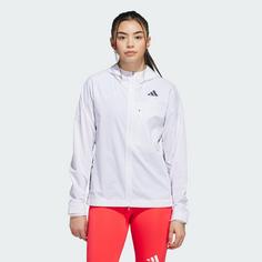 Rückansicht von adidas Adizero Laufjacke Laufjacke Damen White / White