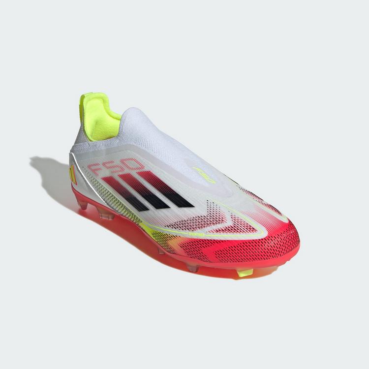 adidas adidas F50 Elite Laceless Kids FG Fu&szlig;ballschuh Fu&szlig;ballschuhe Kinder - Cloud White / Core Black / Solar Yellow - 2 | SportScheck