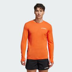 Rückansicht von adidas TERREX Xperior Climacool+ Longsleeve Langarmshirt Herren Semi Impact Orange