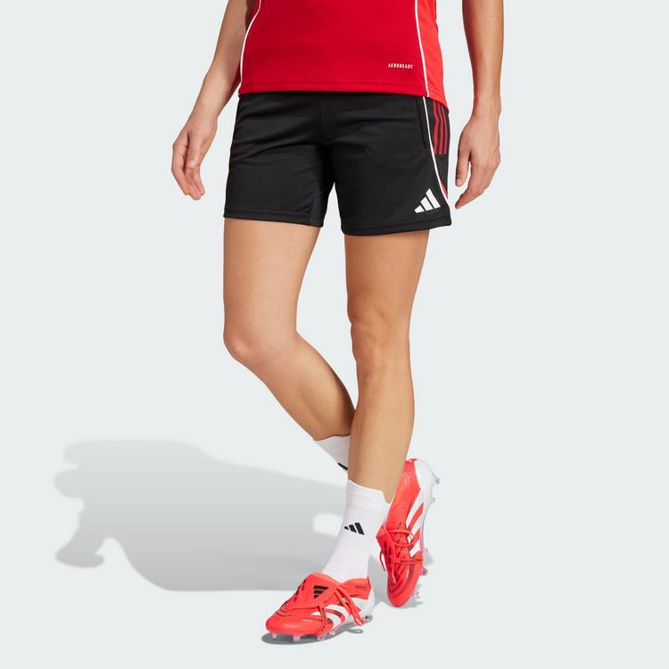 adidas adidas Tiro 25 Competition Trainingsshorts Fu&szlig;ballshorts Damen - Black / Team Power Red 2 - 0 | SportScheck