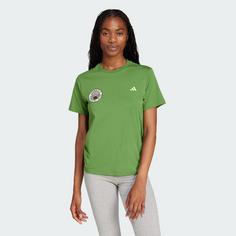 Rückansicht von adidas adidas x FARM Rio Graphic T-Shirt T-Shirt Damen Crew Green