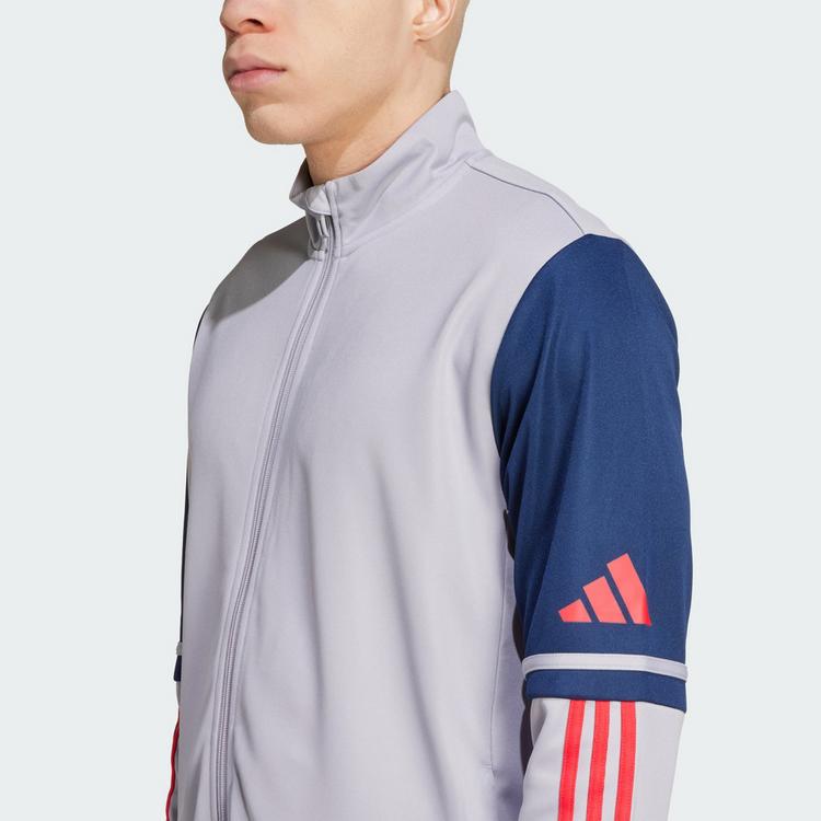 adidas adidas Squadra 25 Trainingsjacke Trainingsjacke Herren - Glory Grey / Team Navy Blue 2 / Pure Ruby - 0 | SportScheck