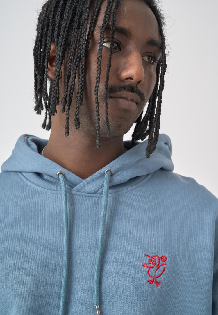 Cleptomanicx Cleptomanicx Sketch Gull Hoodie Herren - Blue Mirage - 3 | SportScheck