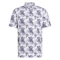 adidas Go-To Printed Poloshirt Funktionsshirt Herren - White / Collegiate Navy
