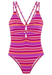 S.OLIVER Badeanzug Badeanzug Damen - pink geringelt