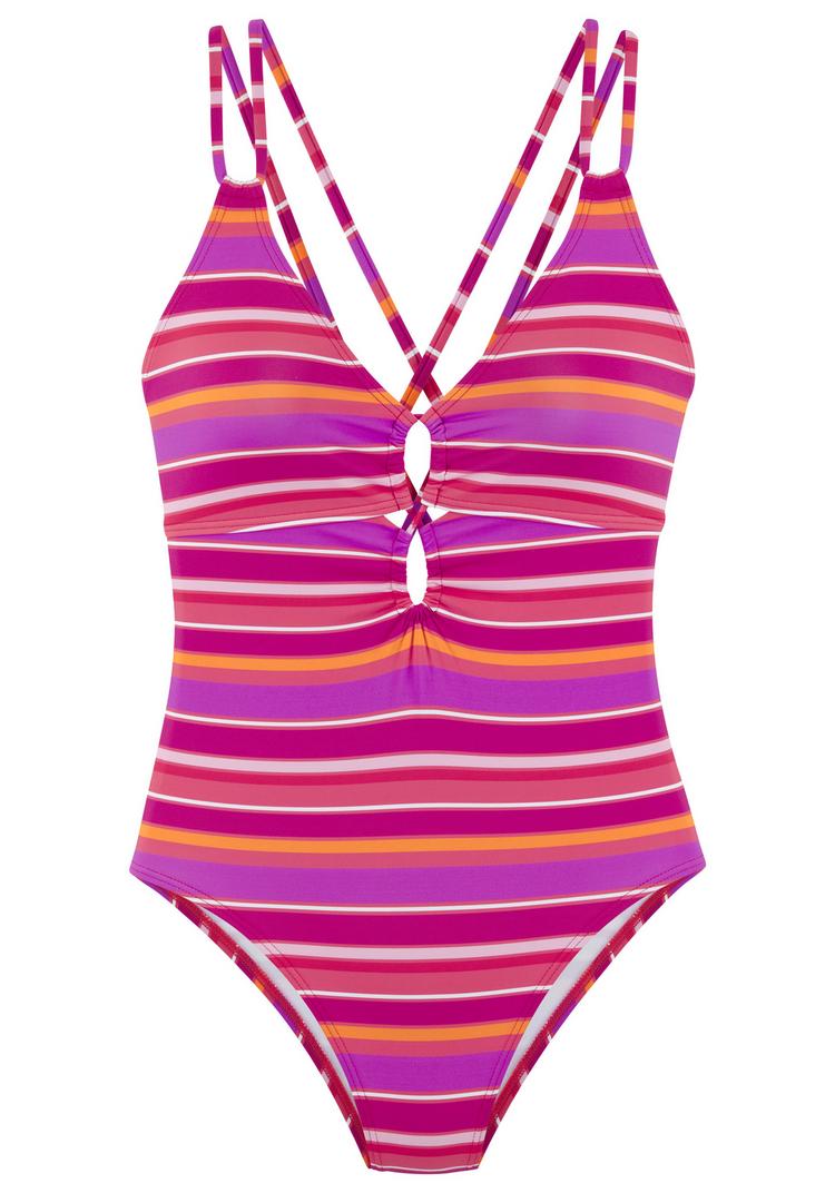 S.OLIVER S.OLIVER Badeanzug Badeanzug Damen - pink geringelt - 0 | SportScheck