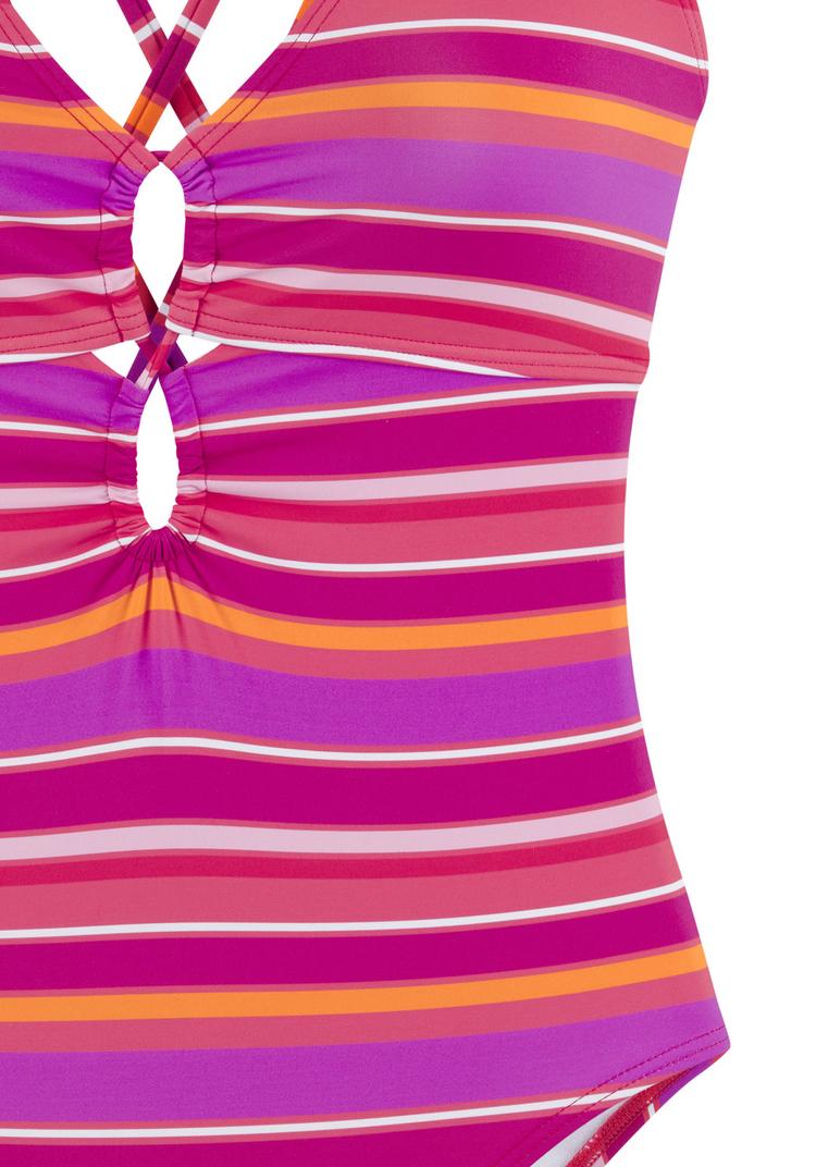 S.OLIVER S.OLIVER Badeanzug Badeanzug Damen - pink geringelt - 1 | SportScheck