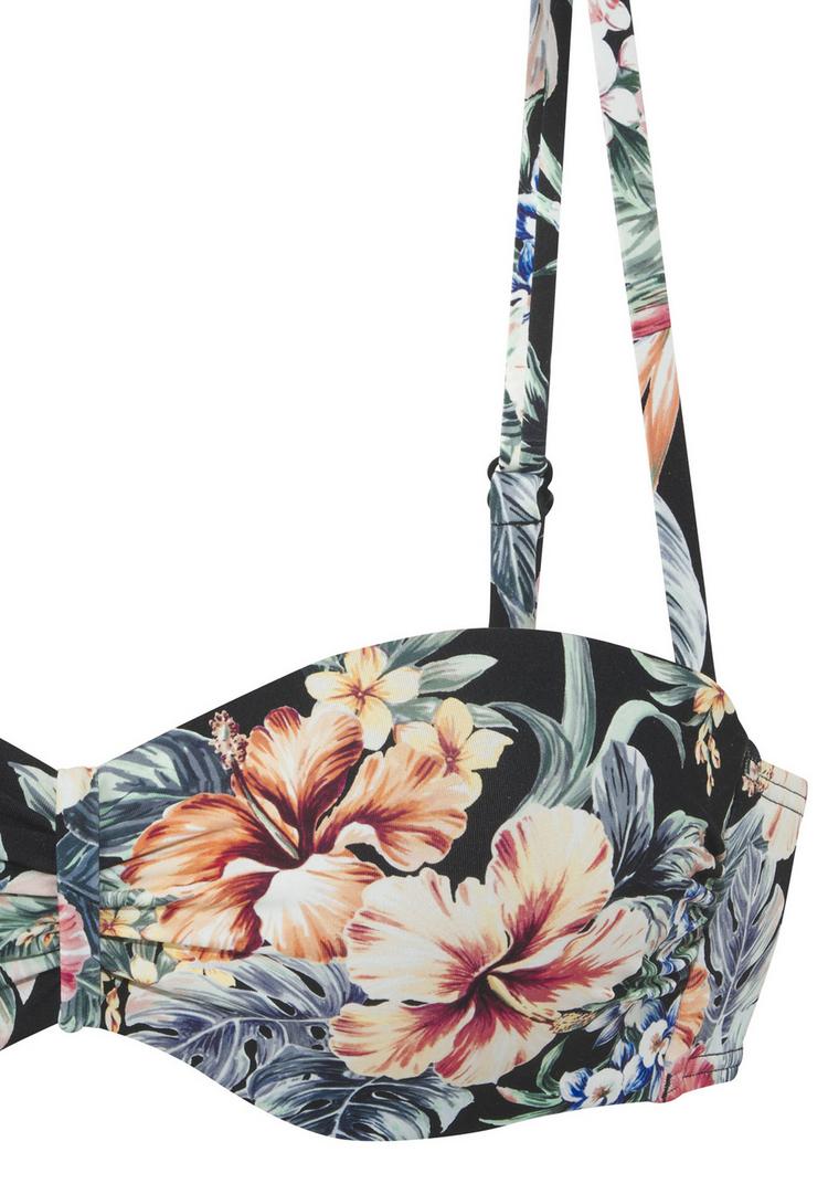 Lascana Lascana B&uuml;gel-Bandeau-Bikini-Top Bikini Oberteil Damen - schwarz bedruckt - 6 | SportScheck