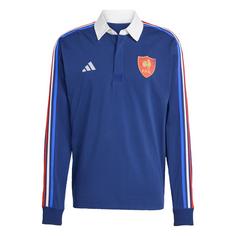 adidas Frankreich Culture Longsleeve Fanshirt Herren Dark Blue / White