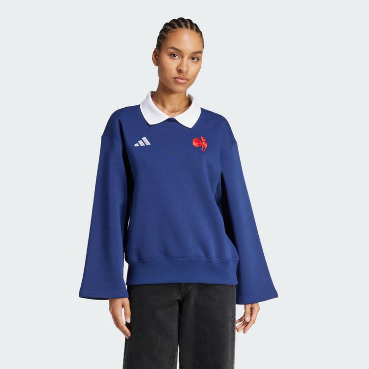 adidas adidas Frankreich Heritage Sweatshirt Funktionssweatshirt Damen - Dark Blue / White - 0 | SportScheck