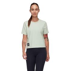 Rückansicht von Mammut Massone Cropped Patch T-Shirt Damen silver sage