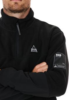 Rückansicht von SOS Laax Fleecepullover Herren 1001 Black