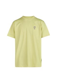 Cleptomanicx Sketch Gull Printshirt Herren Mellow Green