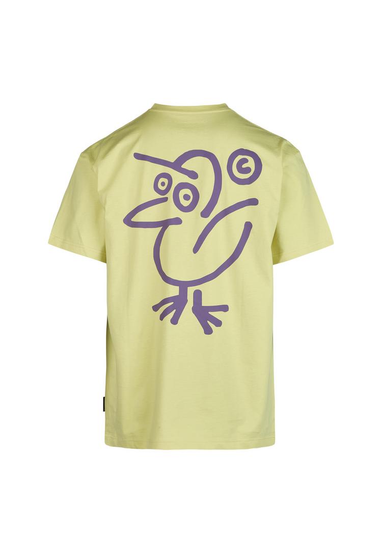 Cleptomanicx Cleptomanicx Sketch Gull Printshirt Herren - Mellow Green - 1 | SportScheck