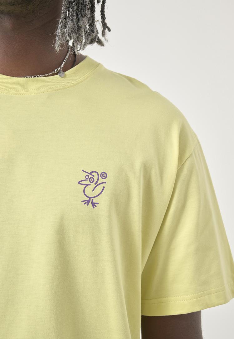 Cleptomanicx Cleptomanicx Sketch Gull Printshirt Herren - Mellow Green - 2 | SportScheck