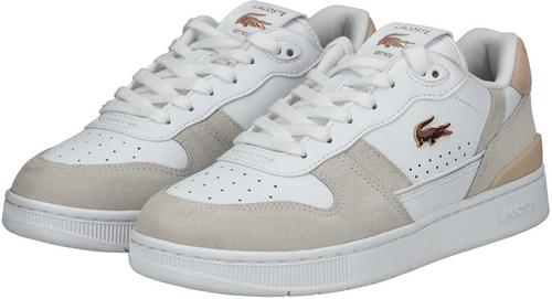 Rückansicht von Lacoste Sneaker Sneaker Damen Weiß/Pink