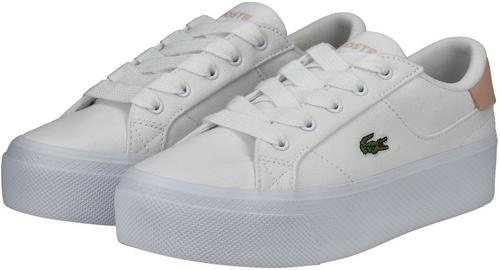 Rückansicht von Lacoste Sneaker Sneaker Damen Weiß/Pink