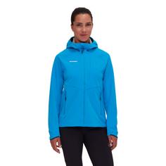 Rückansicht von Mammut Ultimate Comfort Hooded Softshelljacke Damen glacier blue