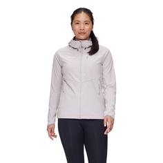 Rückansicht von Mammut Ultimate Comfort Hooded Softshelljacke Damen alpine calamint