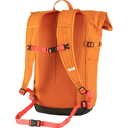 Rückansicht von FJÄLLRÄVEN Rucksack High Coast Foldsack Wanderrucksack Orange