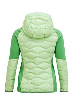 Rückansicht von Peak Performance W Helium Down Hybrid Hood Funktionsjacke Damen pastellgruen