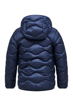 Rückansicht von Peak Performance Jr Helium Down Hood Jacket Daunenjacke DUNKELBLAU