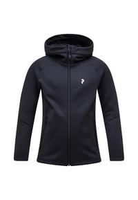 Peak Performance Jr Rider Zip Hood Fleecejacke - black