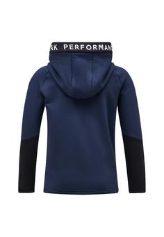 Rückansicht von Peak Performance Jr Rider Zip Hood Fleecejacke DUNKELBLAU