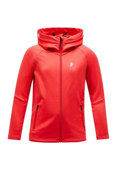 Peak Performance Jr Rider Zip Hood Fleecejacke knallrot