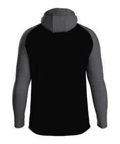 Rückansicht von JAKO Iconic Kapuzenjacke Kids Trainingsjacke Kinder schwarzgrau