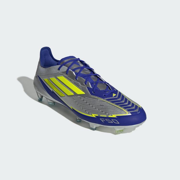 adidas adidas F50 Elite Messi FG Fu&szlig;ballschuh Fu&szlig;ballschuhe - Silver Metallic / Solar Yellow / Lucid Blue - 2 | SportScheck