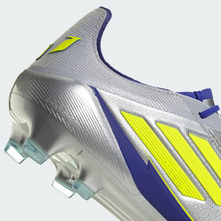 adidas adidas F50 Elite Messi FG Fu&szlig;ballschuh Fu&szlig;ballschuhe - Silver Metallic / Solar Yellow / Lucid Blue - 5 | SportScheck