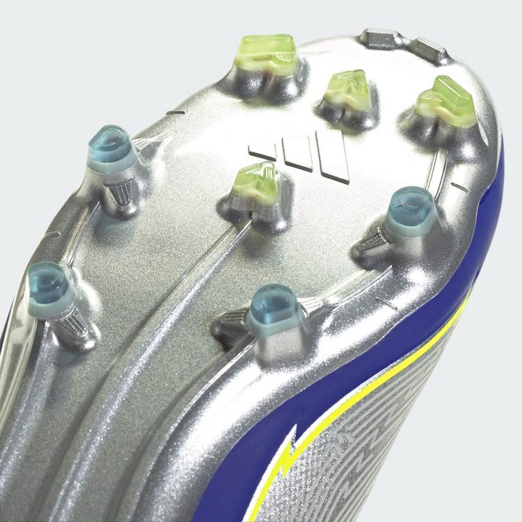 adidas adidas F50 Elite Messi FG Fu&szlig;ballschuh Fu&szlig;ballschuhe - Silver Metallic / Solar Yellow / Lucid Blue - 6 | SportScheck