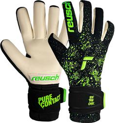 Reusch Pure Contact Gold Torwarthandschuhe black/green gecko