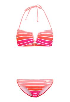 VENICE BEACH Bandeau-Bikini Bikini Set Damen pink-gestreift