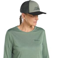 Rückansicht von Jack Wolfskin BRAND CAP Cap MOUNTAIN mint leaf