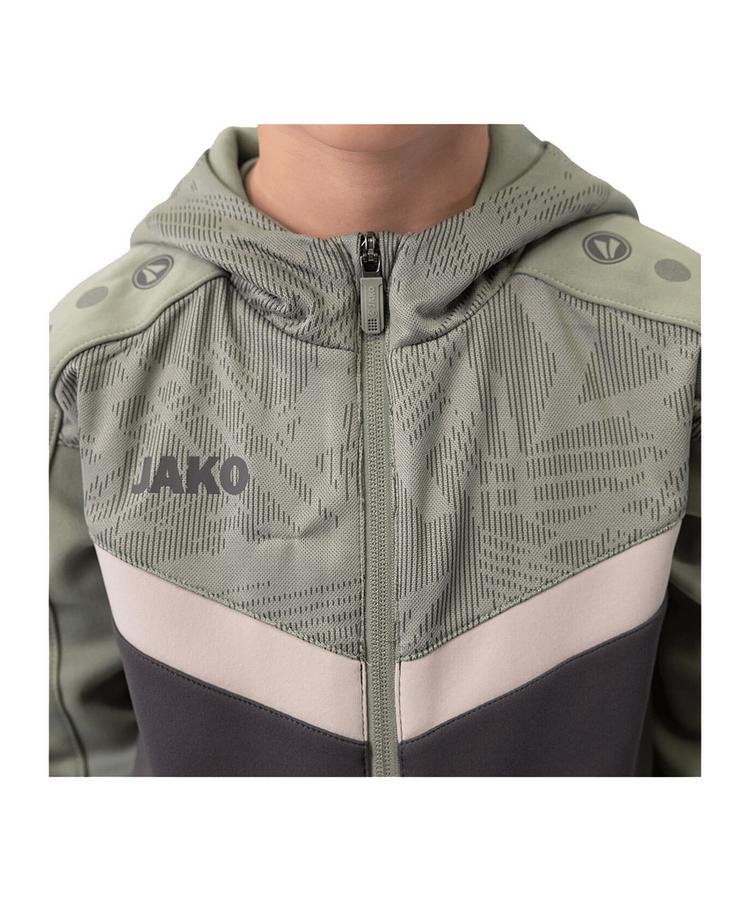 JAKO JAKO Iconic Kapuzenjacke Kids Trainingsjacke Kinder - graugruen - 1 | SportScheck