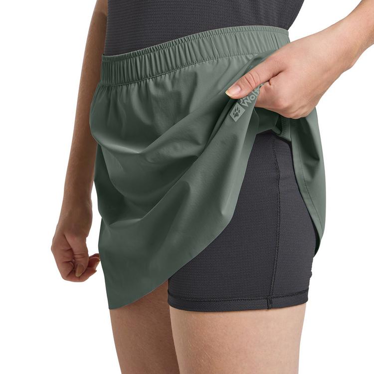 Jack Wolfskin Jack Wolfskin PRELIGHT SWIFT SKORT W Skort Damen - slate green - 4 | SportScheck