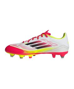 Rückansicht von adidas F50 League SG Stealth Victory Fußballschuhe weissschwarz