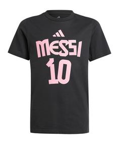 adidas Messi T-Shirt Kids Funktionsshirt Kinder schwarz