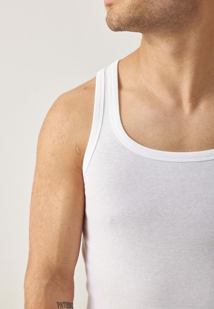 Snocks Snocks Tanktop aus Bio-Baumwolle Unterhemd Herren - Wei&szlig; - 2 | SportScheck