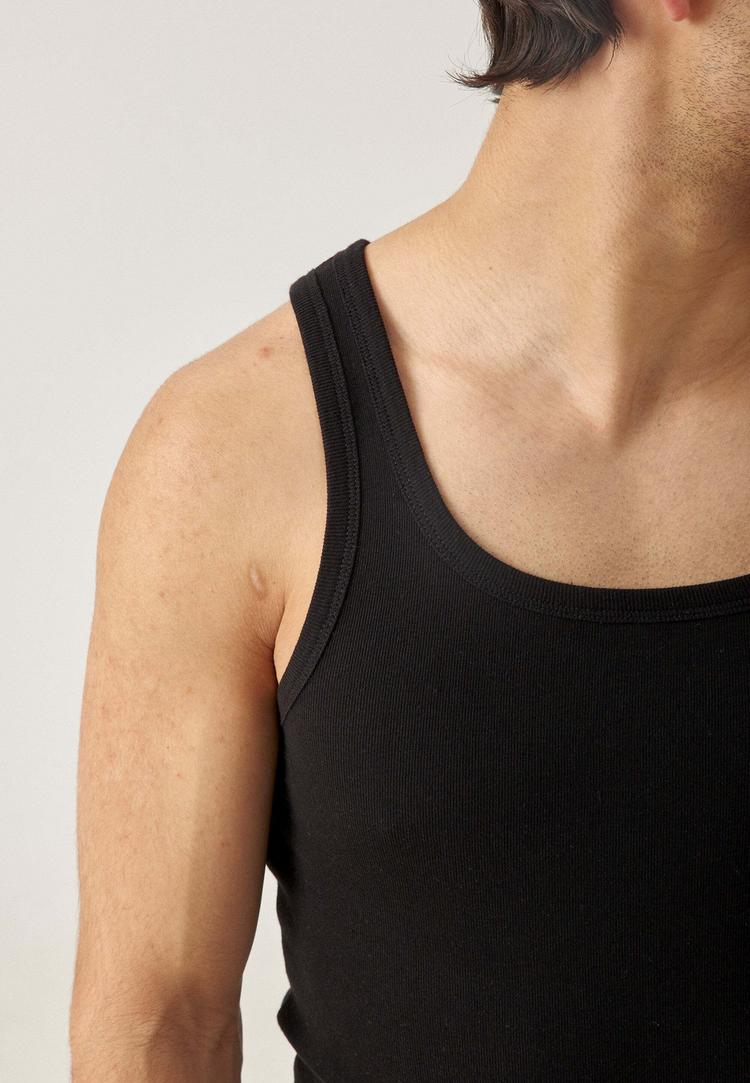 Snocks Snocks Tanktop aus Bio-Baumwolle Unterhemd Herren - Schwarz - 2 | SportScheck