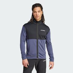 Rückansicht von adidas TERREX Multi Light Fleecejacke Fleecejacke Herren Shadow Navy / Black