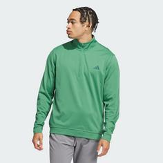 Rückansicht von adidas Elevated 1/4-Zip Pullover Sweatshirt Herren Preloved Green